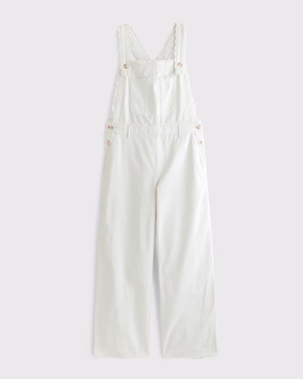 Embroidered Trim Overall Jumpsuit | Abercrombie & Fitch (US)