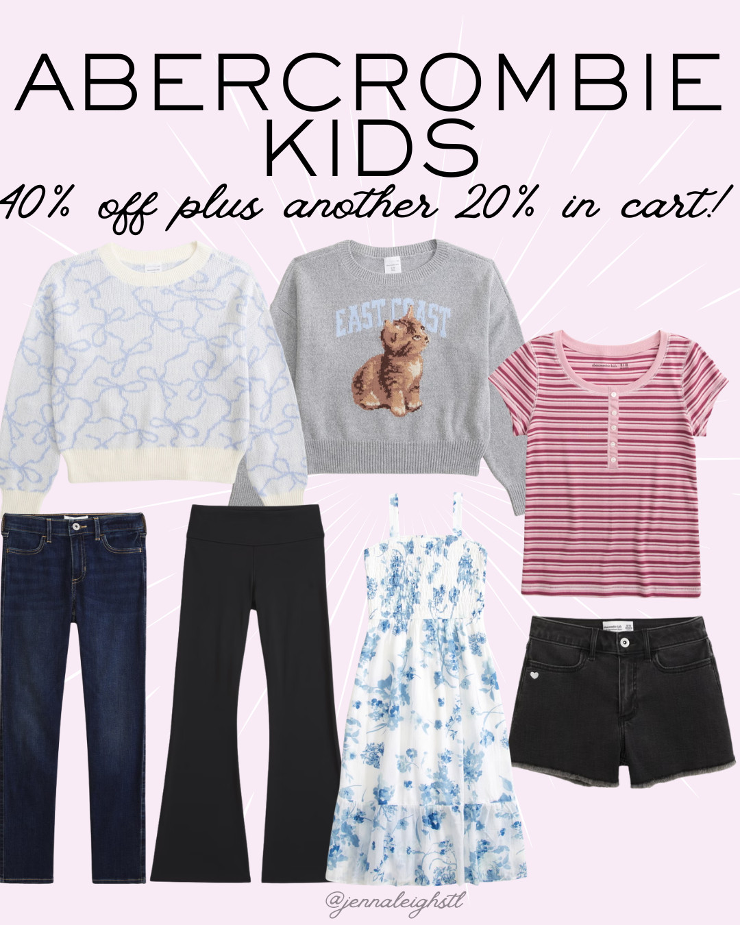 Back to school shopping just got even better! Abercrombie is offering 40% off, plus an extra 20% off in your cart. It's the perfect time to stock up on denim, basics, sweatshirts, and all those wardrobe staples before the school year starts. 

 #LTKmomlife #LTKSaleAlert #LTKKids