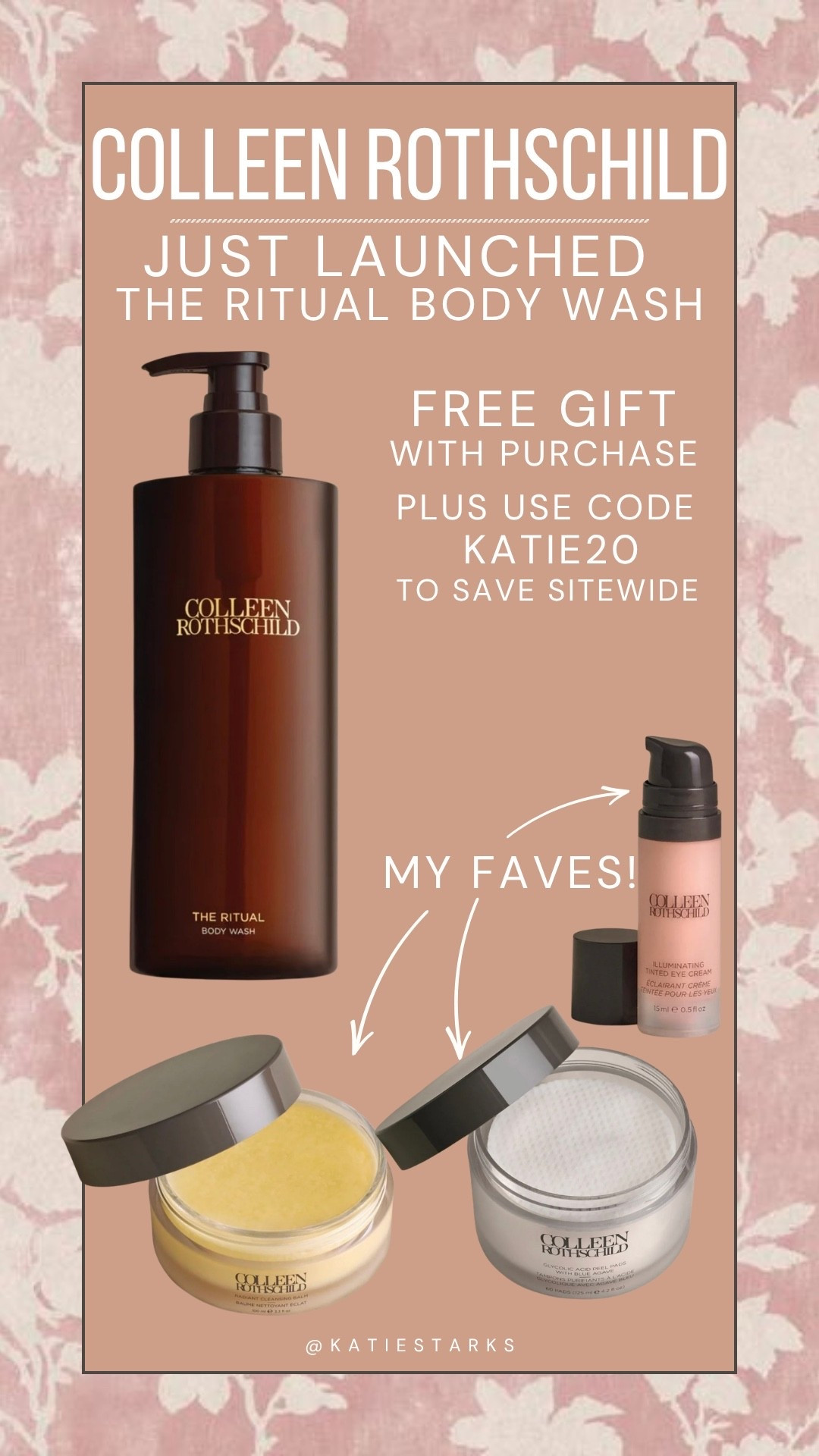 @Colleen Rothschild just launched the Ritual Body Wash - get a free gift with purchase and use code KATIE20 to save sitewide! 

#CRPartner

#LTKgrwm #LTKSaleAlert #LTKBeauty