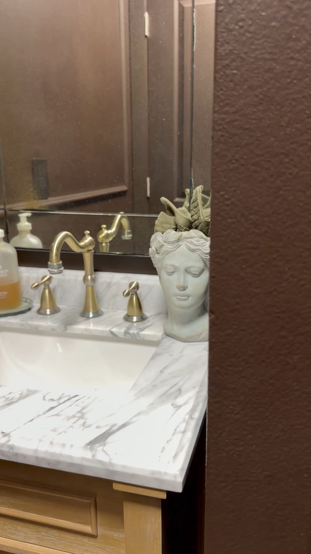 Little bathroom upgrades that make a BIG difference 🤍✨ swapped out the faucet + added simple decor and it instantly feels more elevated and put together. It’s crazy how small details like hardware and styling can completely change the vibe 🙌🏼

#bathroomdecor #bathroomupgrade #homedecorideas #bathroominspo #vanitydecor #marblecountertop #goldfaucet #interiorstyling #modernhome #neutralhome #homeupdates #decorinspo #ltkhome #liketkit #homeaesthetic #smallspaces #bathroomstyling #amazonhomefinds #targethome #wayfairhome #homeinspo 

 

#LTKmorningroutine #LTKselfcare #LTKHome