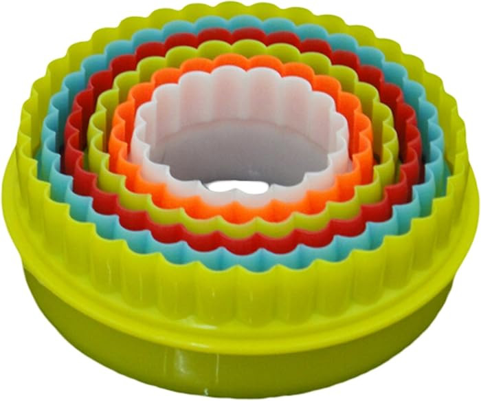 NELPLA Two Side Round Cookie Cutters,Biscuit Cutters and Fondant cake Cutters, Set of 6 PCS, Asso... | Amazon (US)