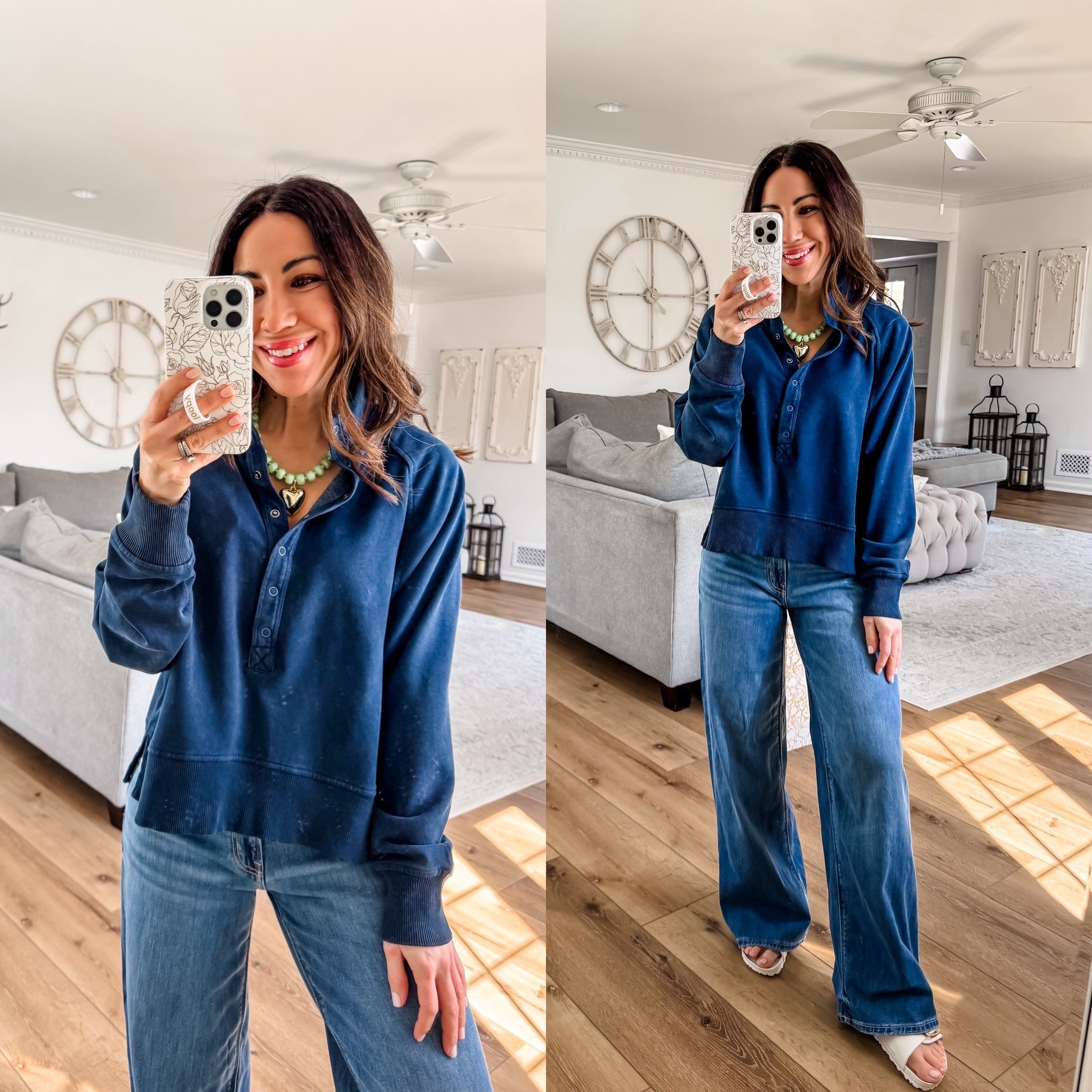Stackable Code: tammyAE25 for 25% off sitewide at American Eagle. #AEPartner #AEJeans

Baggy jeans 0R. Small sweatshirt.

#LTKSaleAlert #LTKPetite #LTKOver40