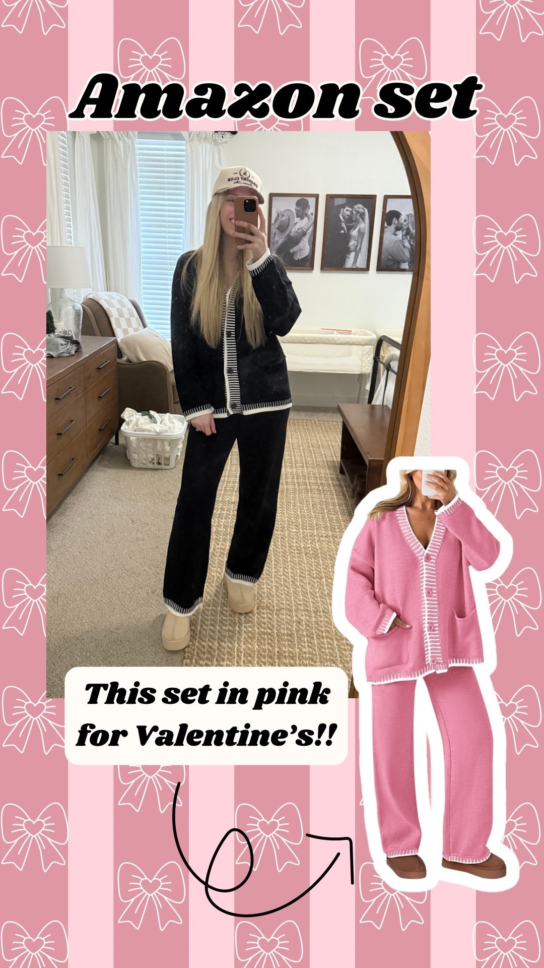 Pink Amazon two piece set for Valentine’s Day 💘 super comfy & nursing friendly! 

#LTKootd #LTKmomlife #LTKSeasonal