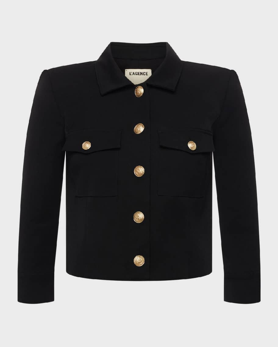 Kumi Cropped Fitted Jacket | Neiman Marcus