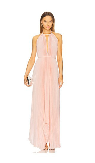 L'IDEE Boheme Gown in Blush. - size 12/L | Revolve Clothing (Global)