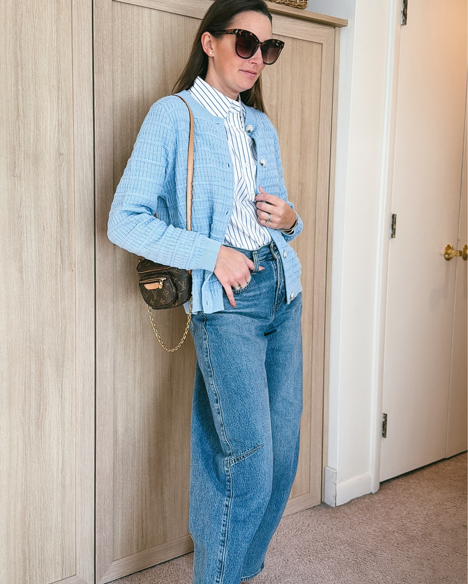 Sharing my favorite baby blue finds for spring layering! Also these @levis jeans are to die for - perfectly structured barrel leg fit and so comfy!

#springoutfit #ootdinspo #stylediary #styledetails #fyp 

#LTKSeasonal #LTKootd #LTKmomlife