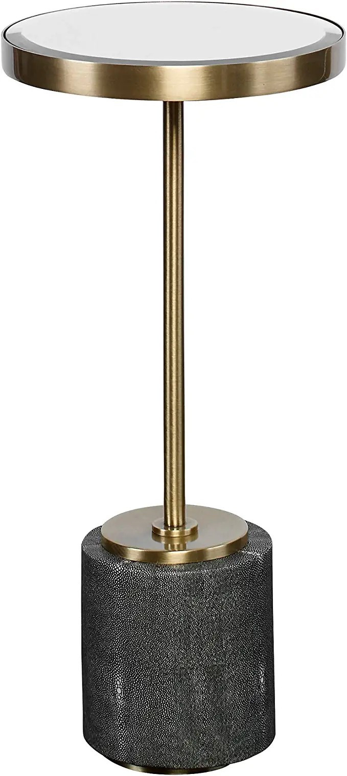 Uttermost Laurier 11 3/4" W Brushed Brass Round Accent Table | Amazon (US)