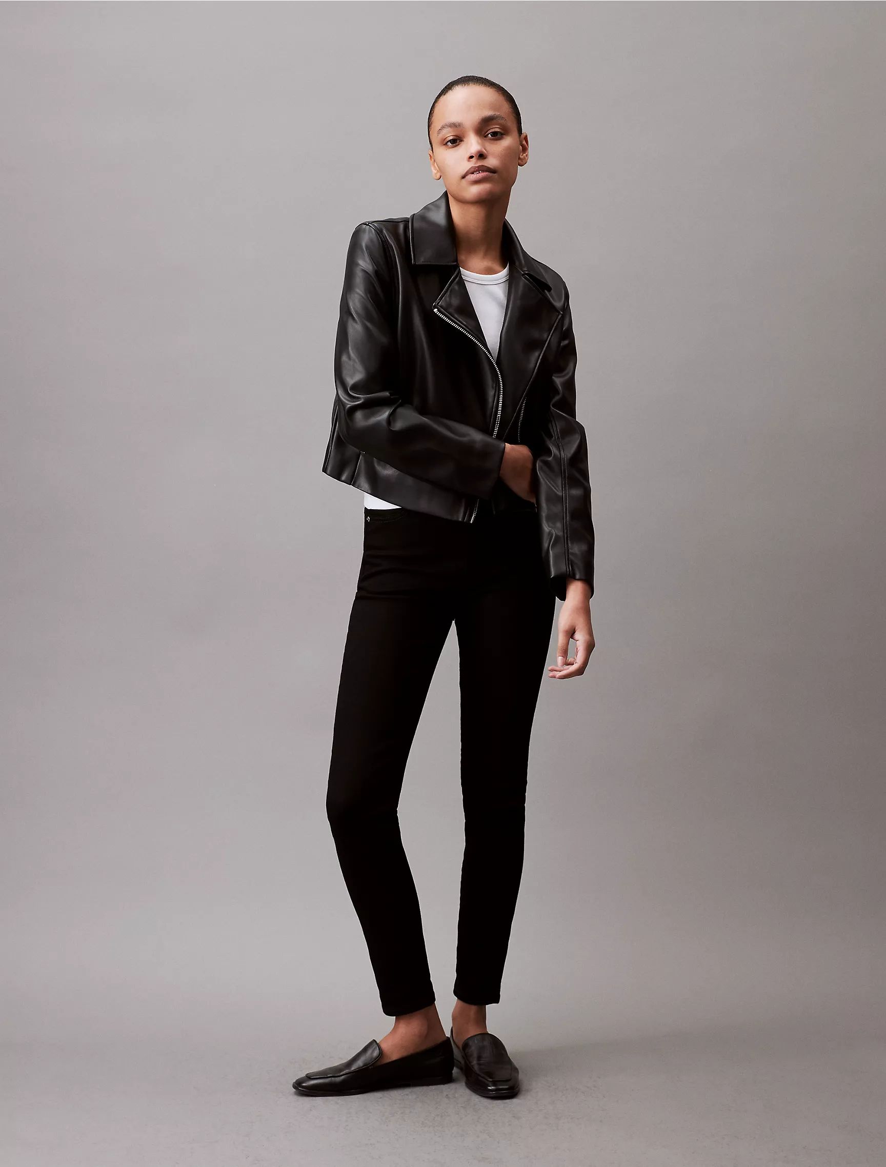 Faux Leather Biker Jacket | Calvin Klein | Calvin Klein (US)