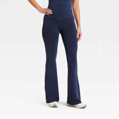 Women's Seamless Flare Leggings - JoyLab™ Navy Blue L | Target