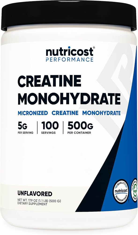 Nutricost Creatine Monohydrate Micronized Powder 500G, 100 Servings | Amazon (US)