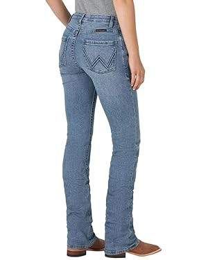 Wrangler Women's Willow Mid Rise Performance Waist Boot Cut Ultimate Riding Jean | Amazon (US)