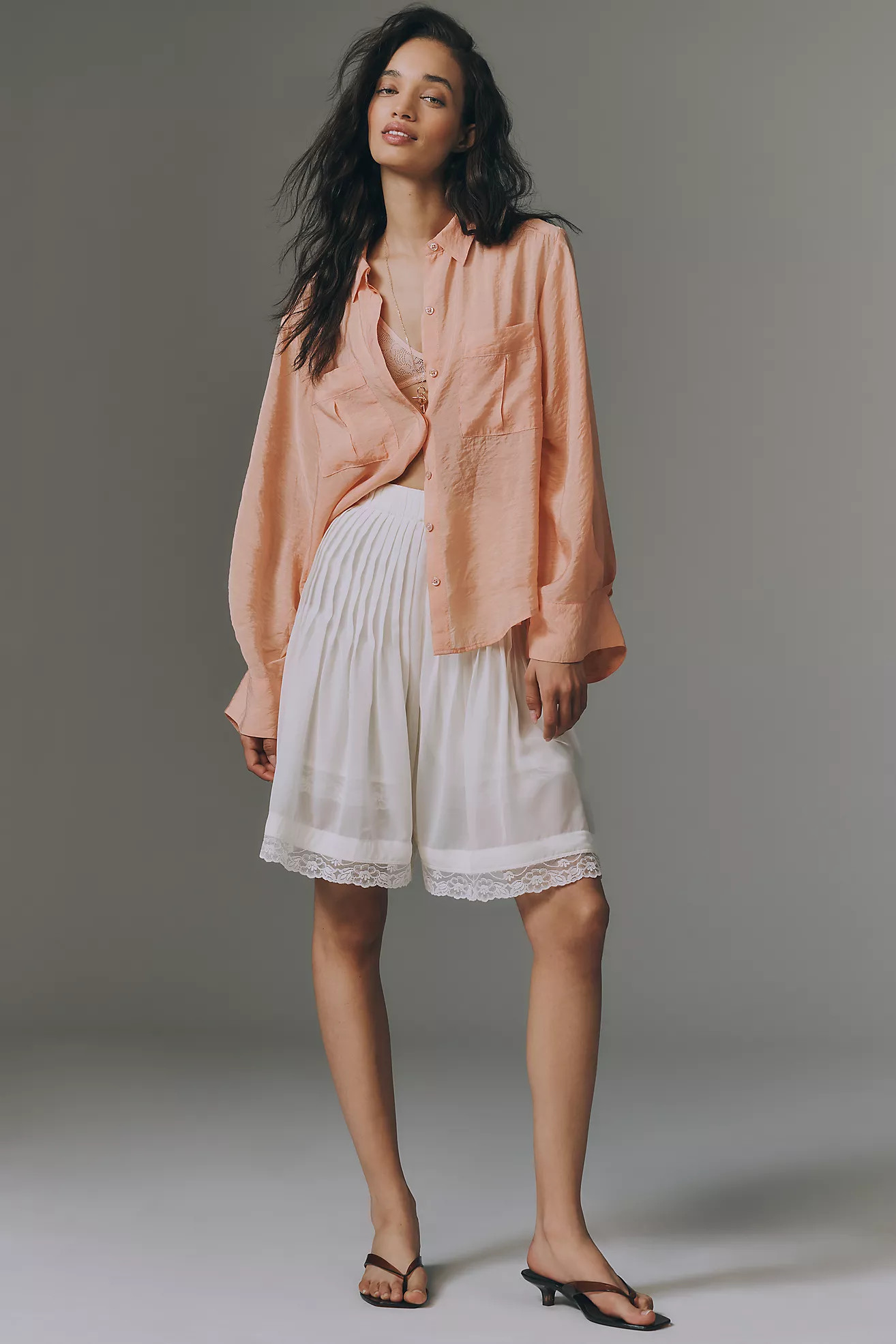 By Anthropologie Sheer Lace Petticoat Shorts | Anthropologie (UK)