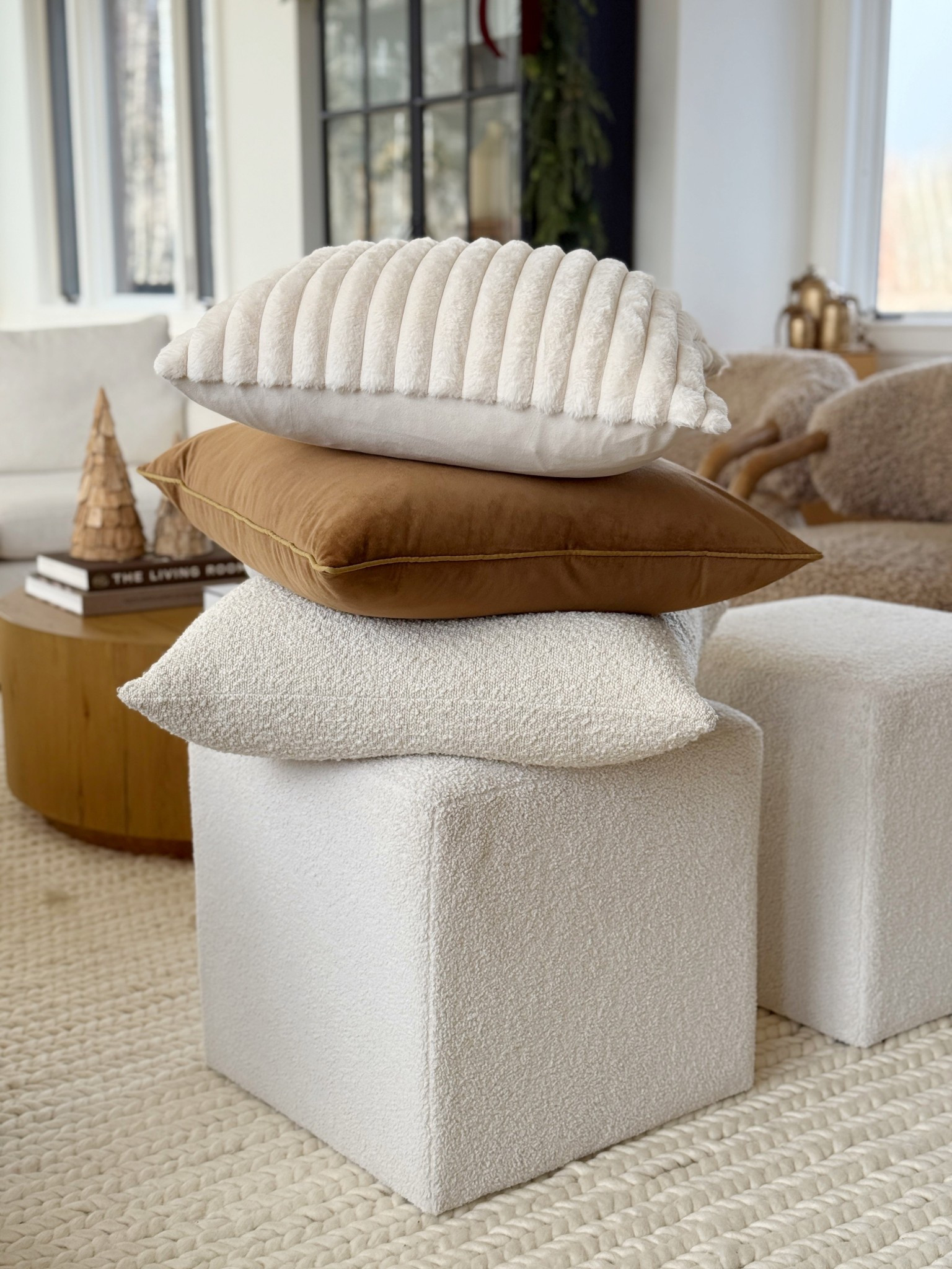 Swapping out my fall pillow covers for my winter favorites!! Boucle, velvet and faux fur. All affordable neutral options from Amazon home! Ranging from $17-$32👏🏻👏🏻 size up in the pillow insert for more volume!!

Living room
Bedroom
Home Decor 

#LTKFindsUnder50 #LTKSeasonal #LTKHome