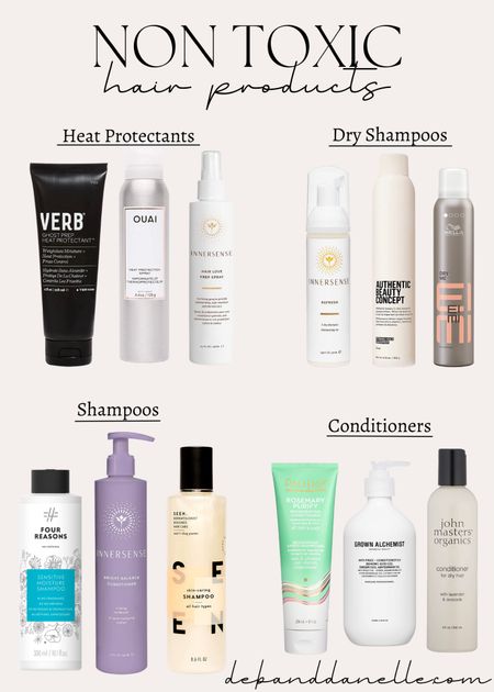 Nontoxic hair products! 

Shampoo, conditioner, heat protectant, dry shampoo, hair products, hair routine, non toxic, Deb and Danelle 

#LTKunder50 #LTKwedding #LTKbeauty