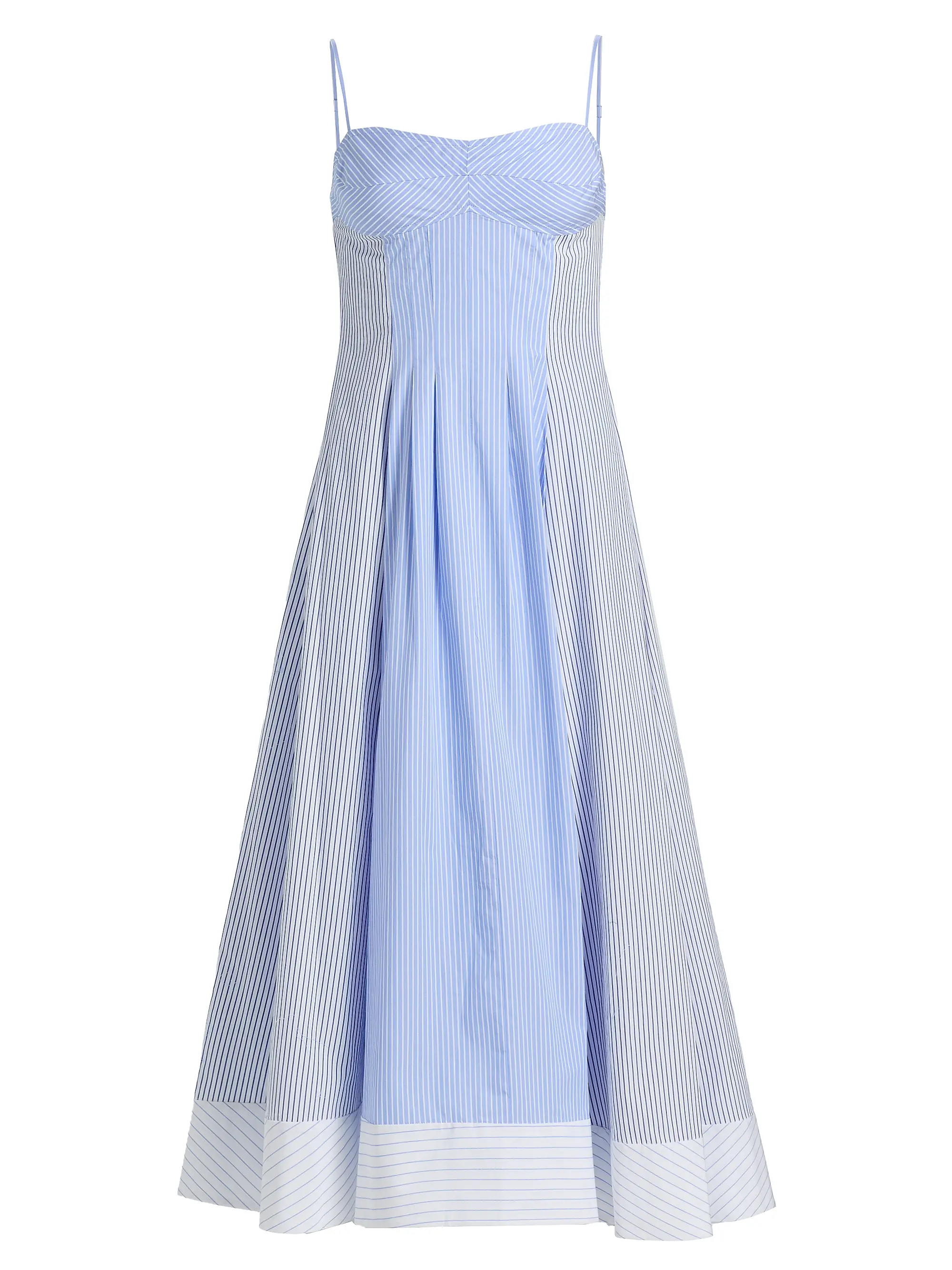 SIMKHAI Chamberlain Cotton Mixed Stripe Midi-Dress | Saks Fifth Avenue | Saks Fifth Avenue