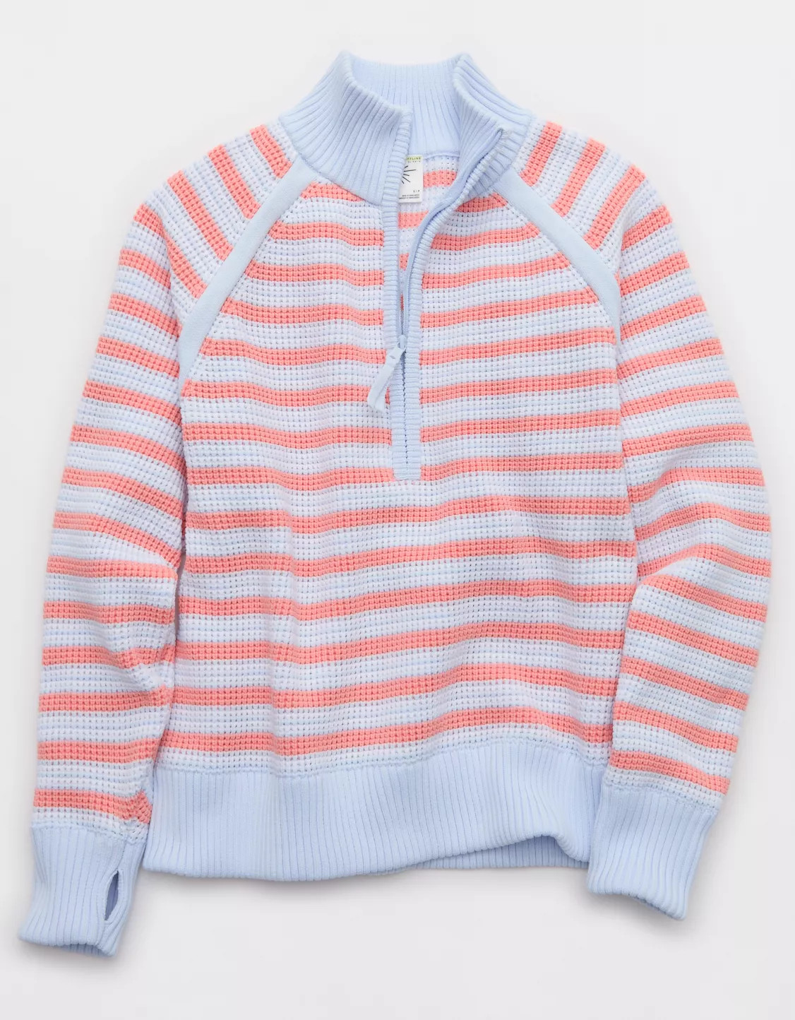 OFFLINE By Aerie Cool Down Quarter Zip Waffle Sweater | Aerie