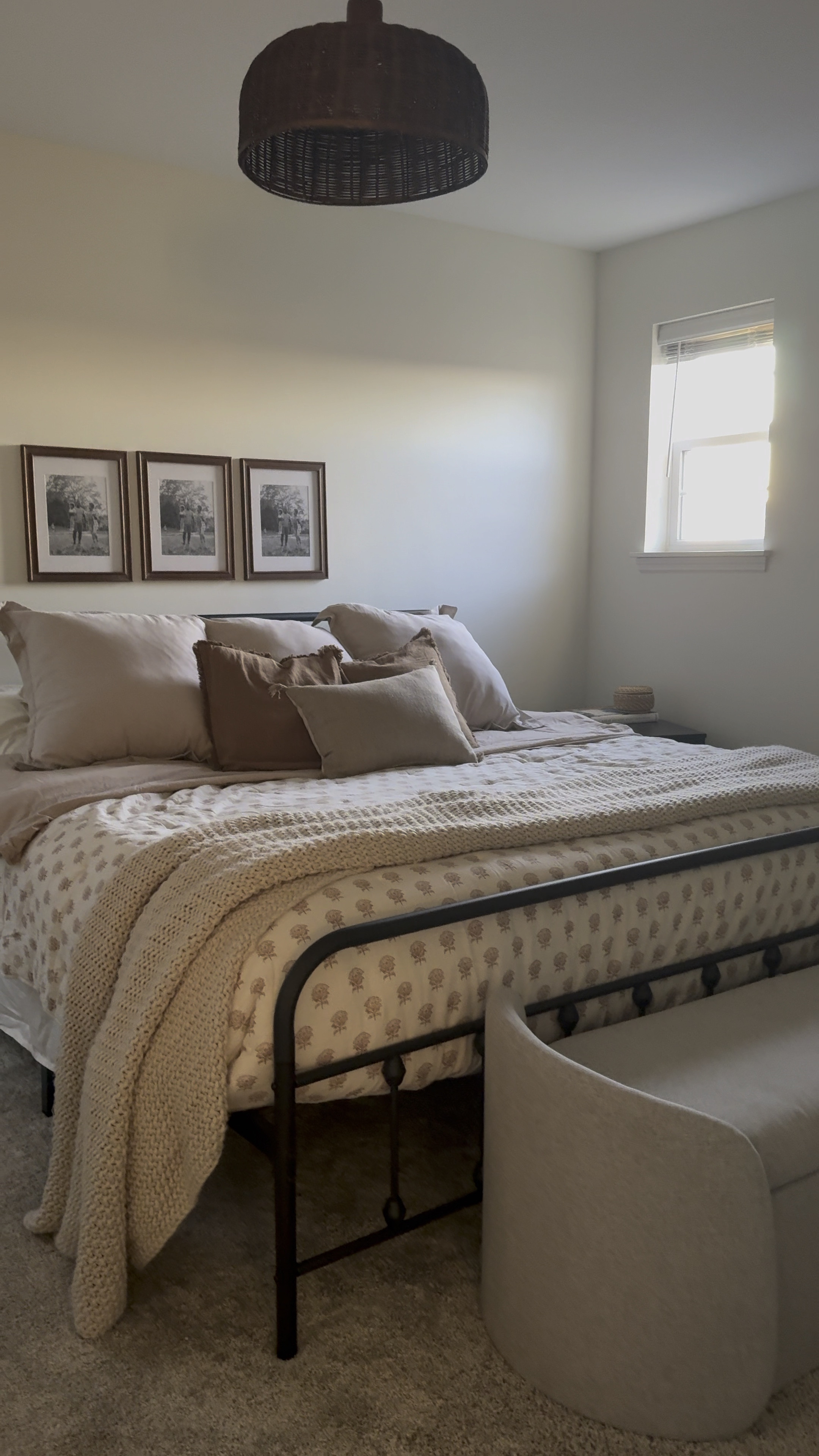 Guest bedroom, target circle week, comforter, quilt, storage bench, picture frames, studio, McGee, magnolia Farms, throw pillows, nightstands, bedroom, bedframe, black, cream, pattern. Amazon. 

#LTKxTarget #LTKxPrimeDay #LTKHome