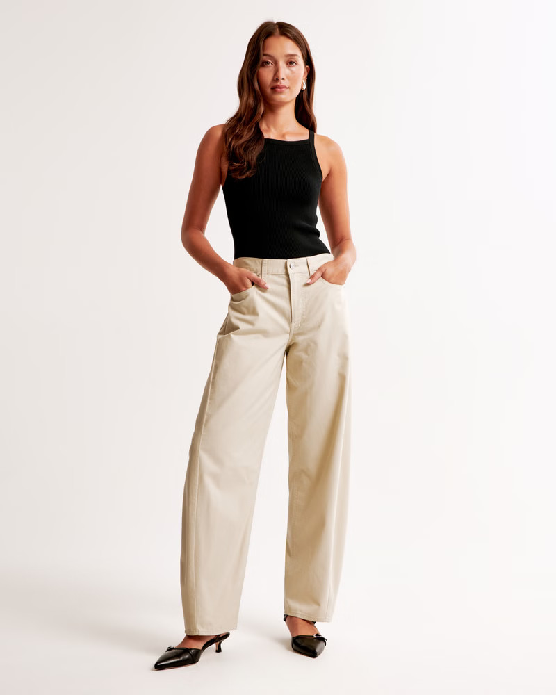 Mid Rise Barrel Pant | Abercrombie & Fitch (US)