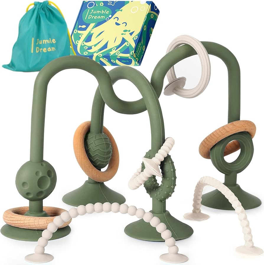 Jumble Jangle Baby Teething Toys – BPA-Free, Multi Purpose High Chair Toys for Babies: Suction ... | Amazon (US)