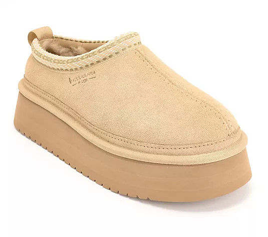 Koolaburra by UGG Suede Platform Slippers - Burree | QVC
