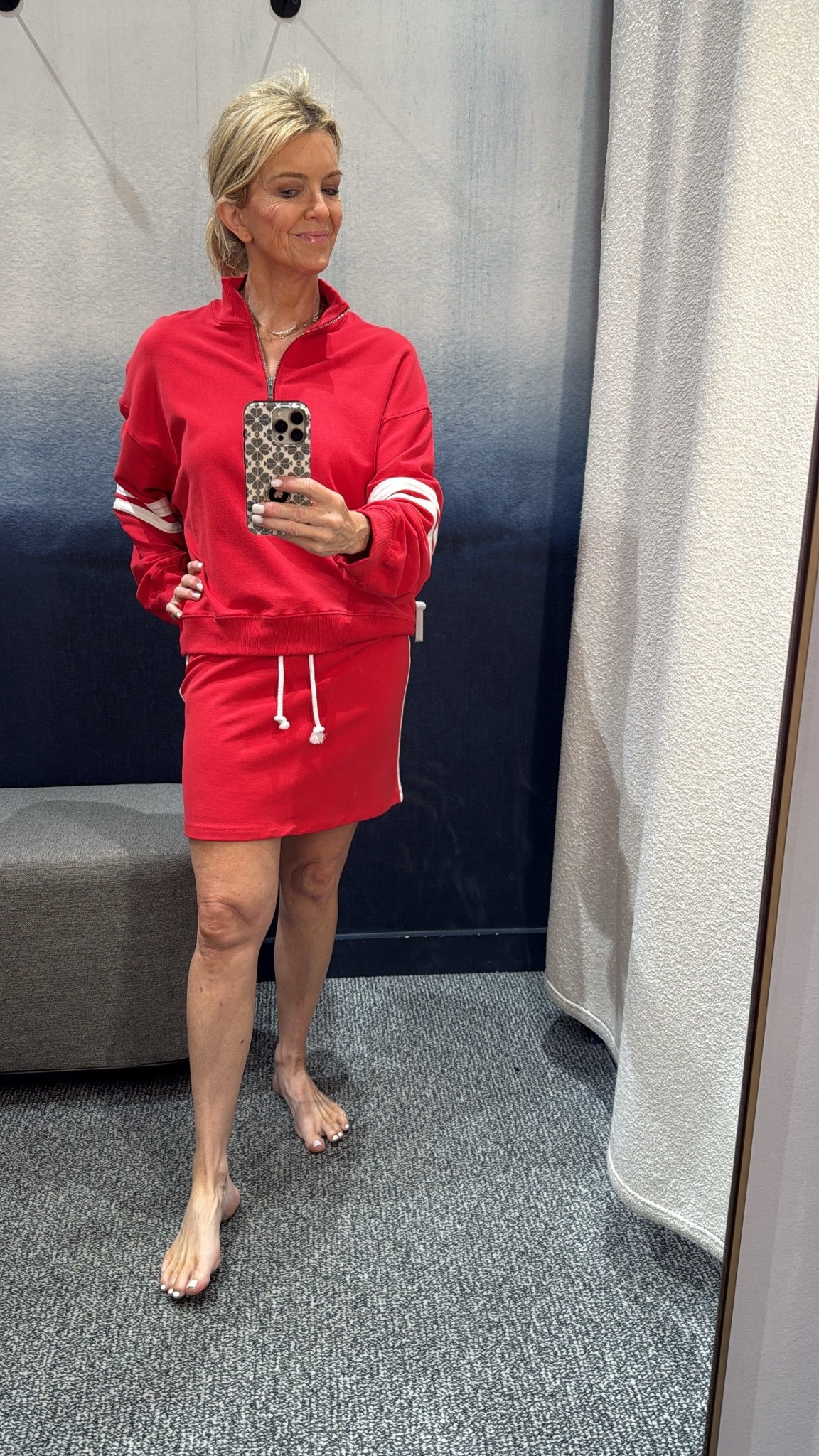 I’ve been living in this set. So comfy and cozy. I got a size medium top and small bottom.

#LTKSeasonal #LTKOver40 #LTKActive