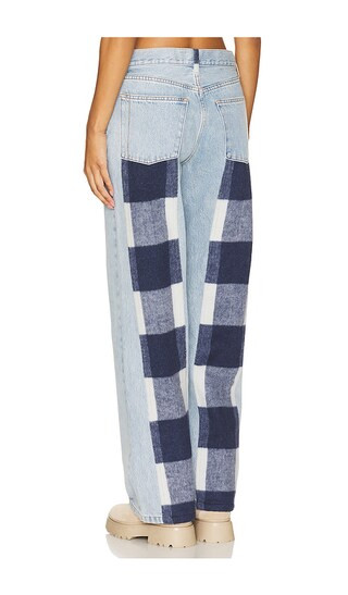 Navy Plaid Stripe Everyday Straight Leg in Vintage Blue | Revolve Clothing (Global)