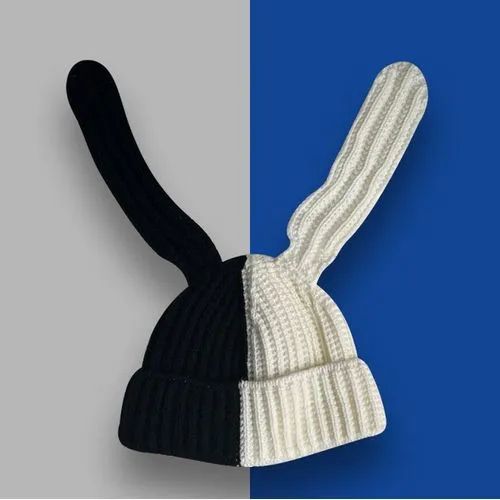 TAAK - Two Tone Rabbit Ear Knit Beanie | YesStyle Global