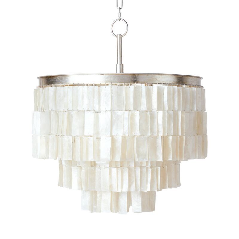 Capiz Round Chandelier, Ivory | One Kings Lane