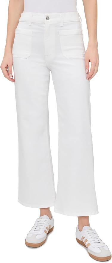 Madewell Women's The Petite Emmy Wide-Leg Jean in Tile White | Amazon (US)