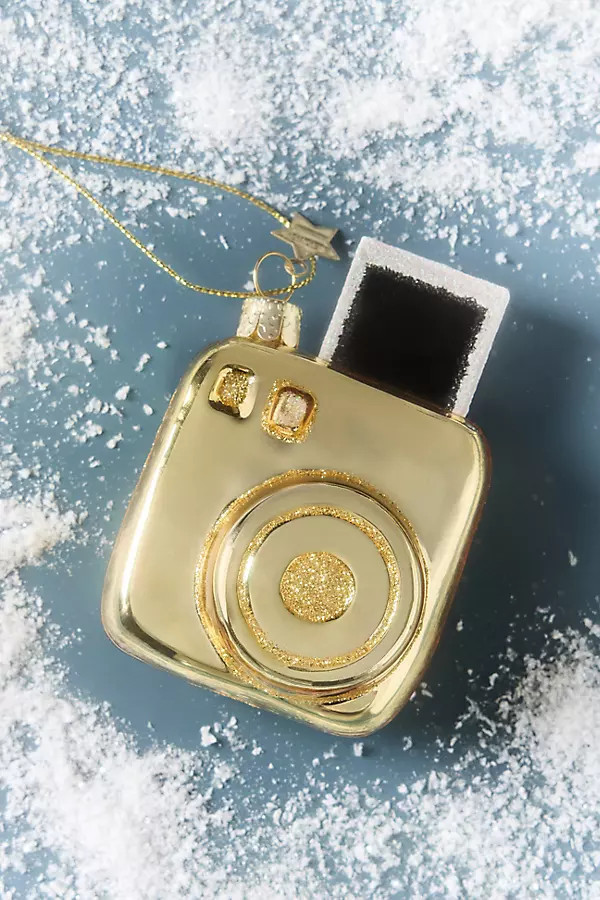 Polaroid Camera Glass Ornament | Anthropologie (US)