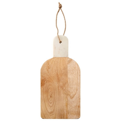 Small Wood Board with Marble Handle | Indigo (CA)