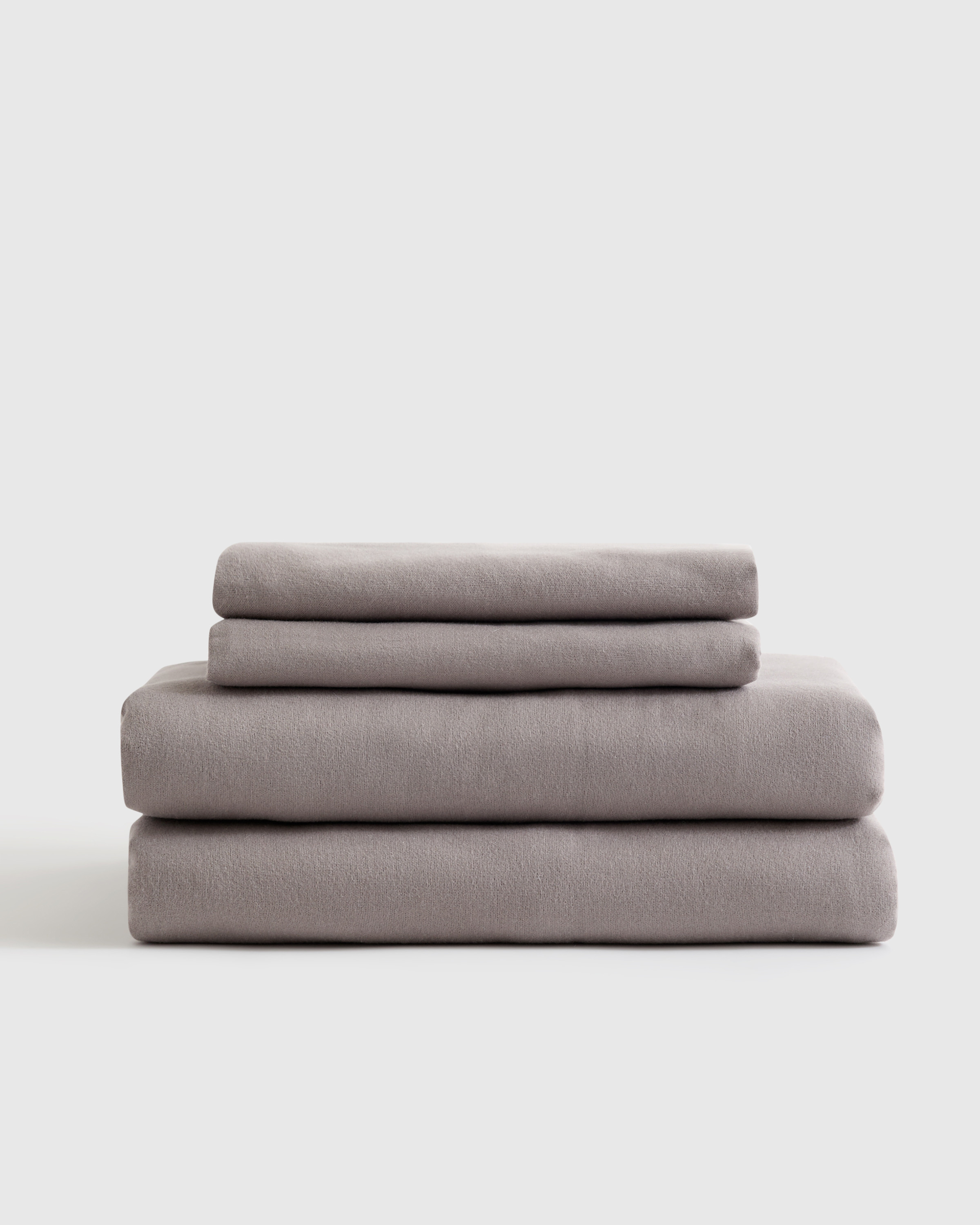 Quince | Luxury Organic Flannel Sheet Set in Grey, Size Queen, Cotton | Quince