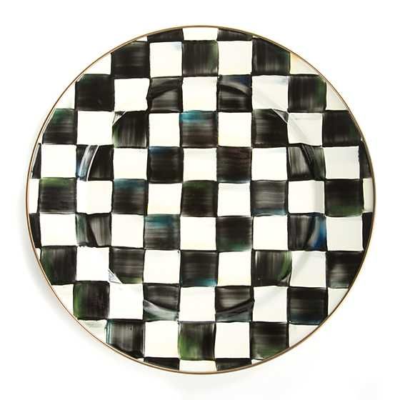 Courtly Check Enamel Charger/Plate | MacKenzie-Childs