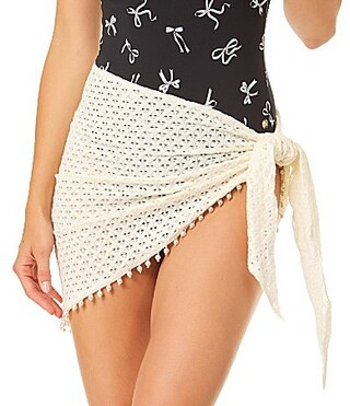 CeCe Crochet Sarong Swim Cover-Up -  L/XL | Dillard's
