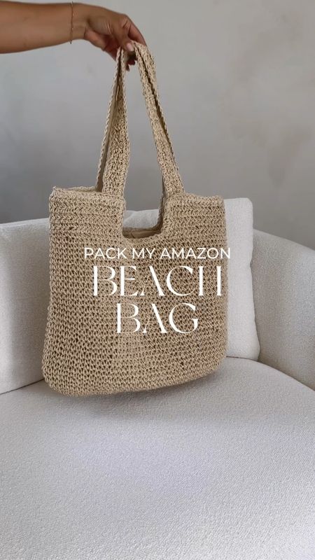 Amazon beach bag essentials #vacay #beach #amazon #amazonfind #beachessentials #beachbag #strawbag #towels #neutral #resortwear 

#LTKtravel #LTKunder50 #LTKSeasonal