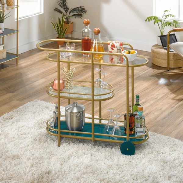 Horwitz Coral Cape Bar Cart | Wayfair Professional