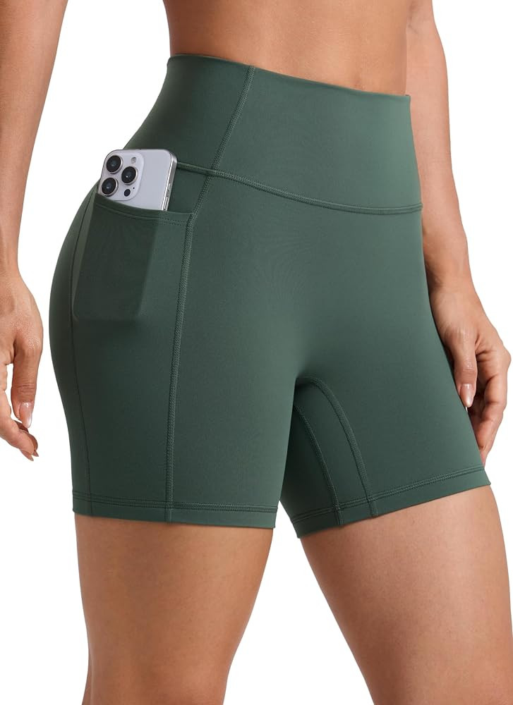 CRZ YOGA Secretsculpt Biker Shorts Pockets 5'' | Amazon (US)