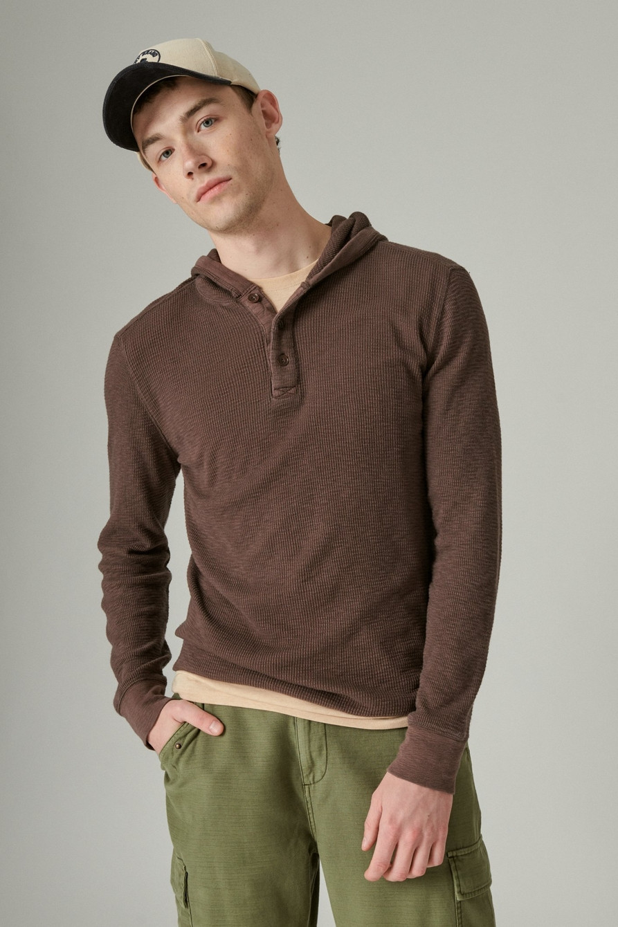 GARMENT DYE THERMAL HOODLEY | Lucky Brand