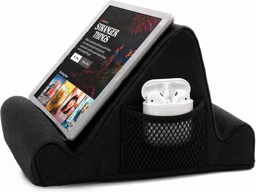 Brookstone Tablet Lap Cushion - Tablet and Phone Holder for Bed, Flights, and Travel, Two Angled ... | Amazon (US)