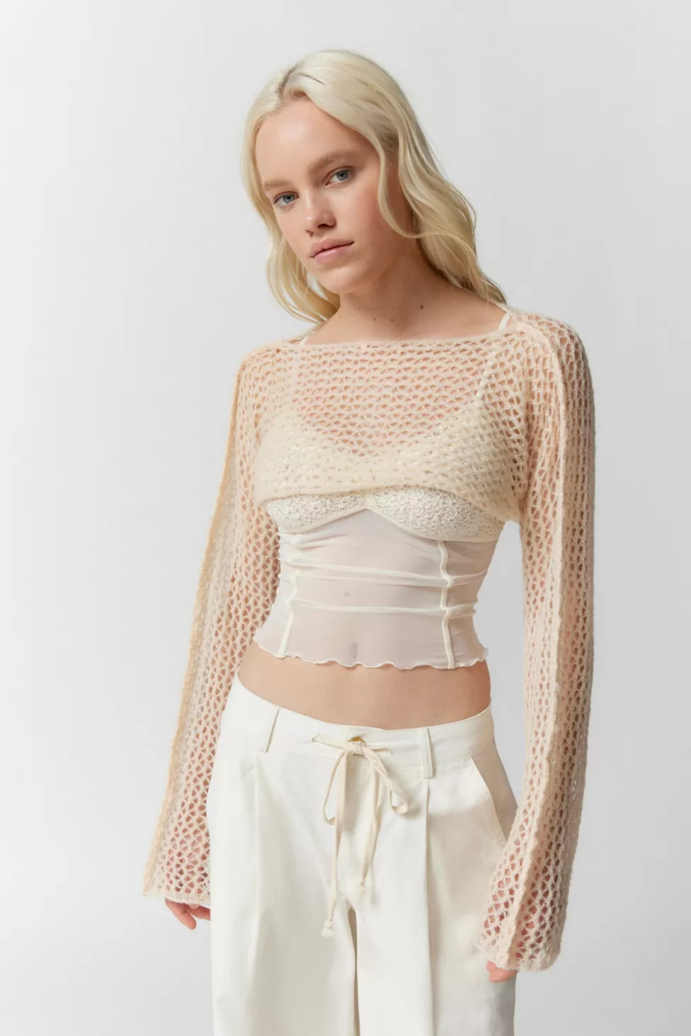 Sammi Brushed Shrug Sweater | Urban Outfitters (US and RoW)