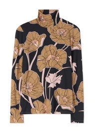 Nouveau Floral Print Nuda Turtleneck | St. John Knits
