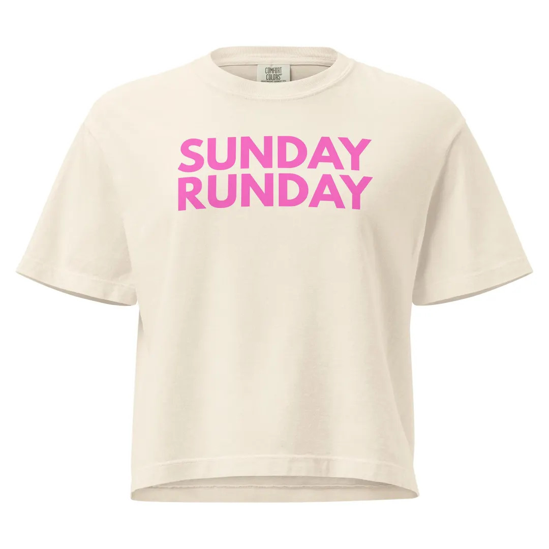 Sunday Runday-women\u2019s Heavyweight Boxy Tee, Runner, Running, Run Club- - Etsy | Etsy (Global)