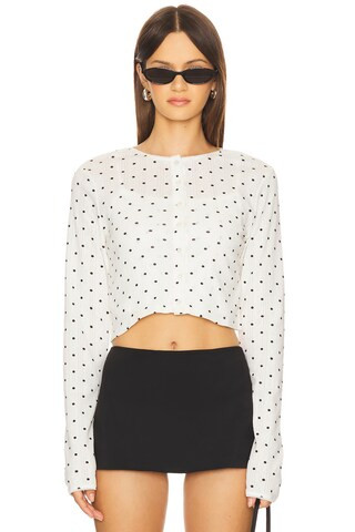 CUUP Pointelle Cardigan in Pointelle Dot from Revolve.com | Revolve Clothing (Global)
