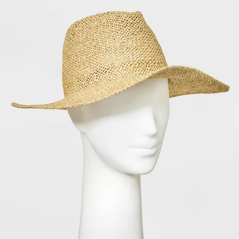 Women's Open Weave Straw Western Hat - Universal Thread™ | Target