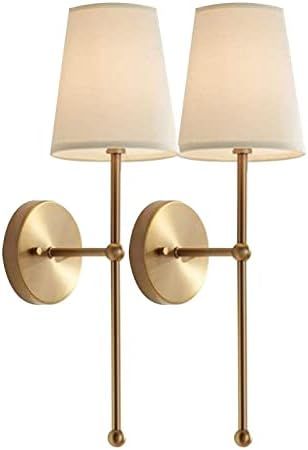 jengush Wall Lights Battery Operated Sconce Set of 2，not Hardwired Fixture,Battery Powered Wall Scon | Amazon (US)