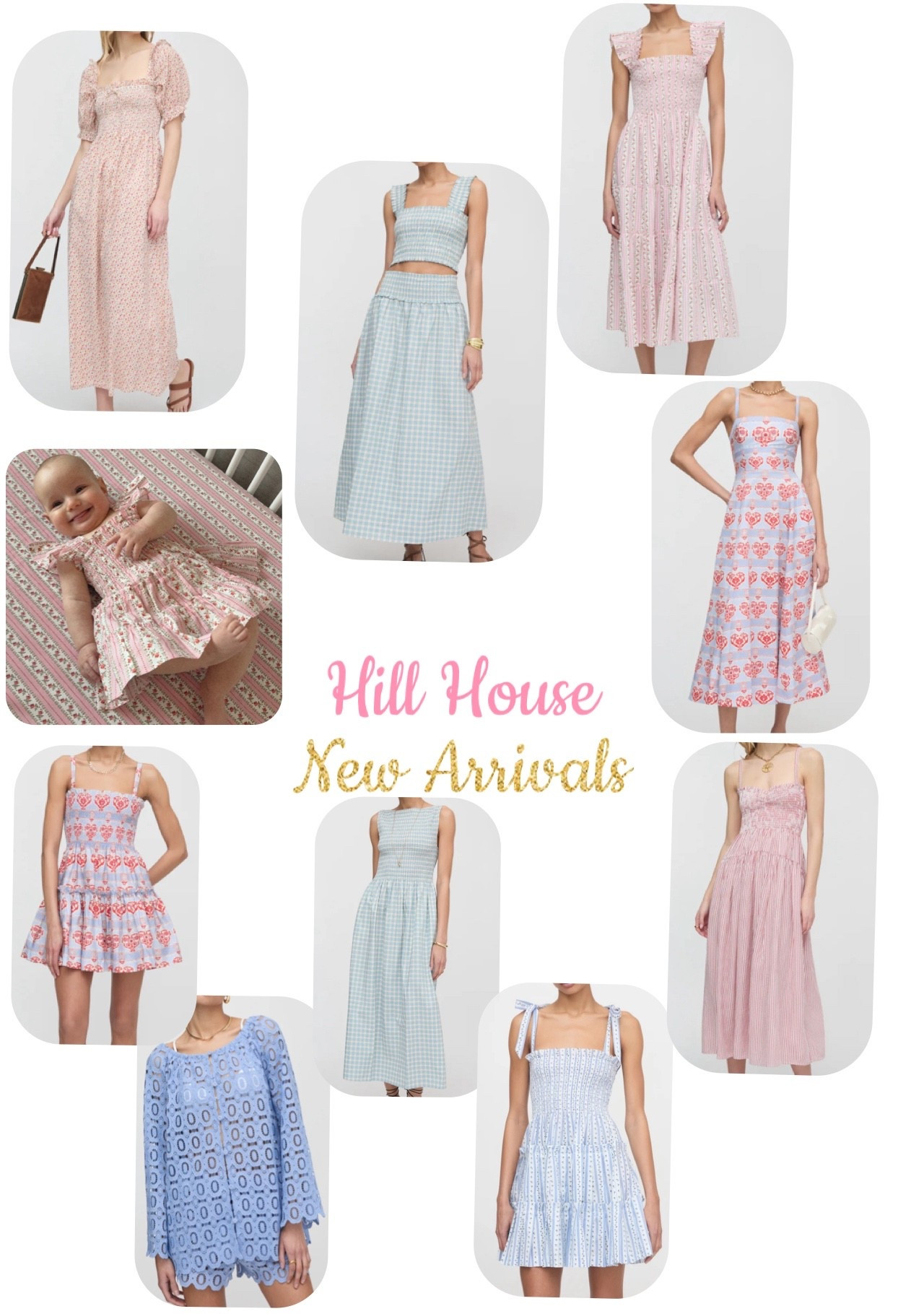 New Arrivals from Hill House for mama and child! I am loving the delicate floral prints and stripes! They have a wide range of sizes to fit everyone! 

#LTKPetite #LTKBaby #LTKPlusSize
