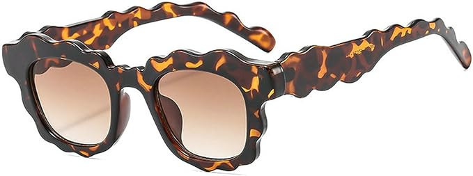 COTIA Fashion Square Sunglasses Women New Unique Irregular Wave-Shaped Frames Sun Glasses for Men... | Amazon (US)