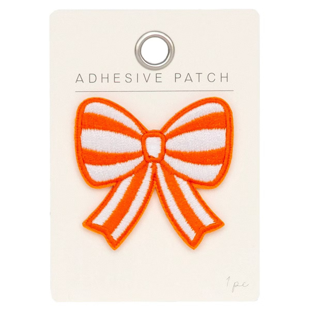 Horizon Group Orange Stripe Bow Adhesive Patch | Target