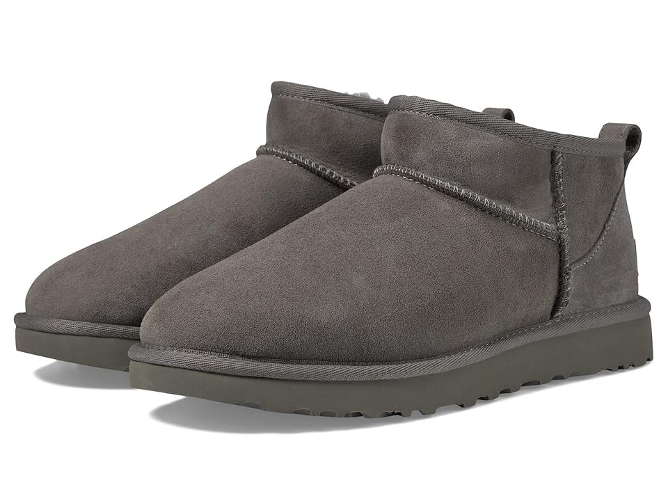 UGG Classic Ultra Mini Women's Shoes Grey : 5 B - Medium, Sheepskin | Zappos