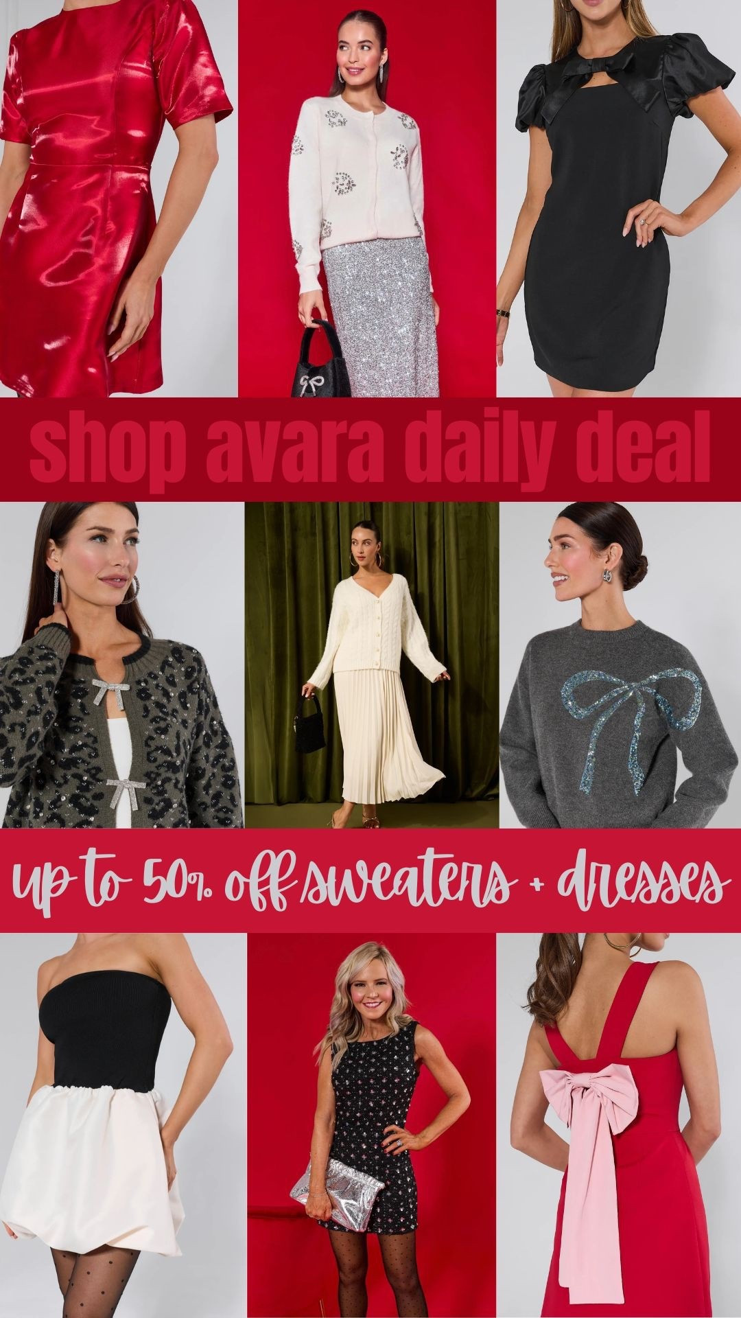 Avara Daily Deals ✨ up to 50% off dresses + sweaters … 

#LTKHoliday #LTKSaleAlert